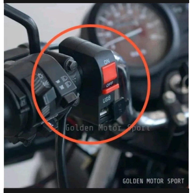 Jual SAKLAR ON OFF STANG PLUS USB CHAGER UNIVERSAL | Shopee Indonesia