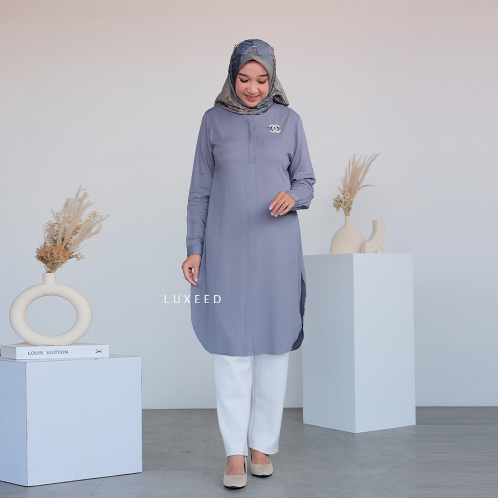 Jual Tunik Polos Wanita Terbaru Tunik Twill Rayon Tunik Harian Tunik ...