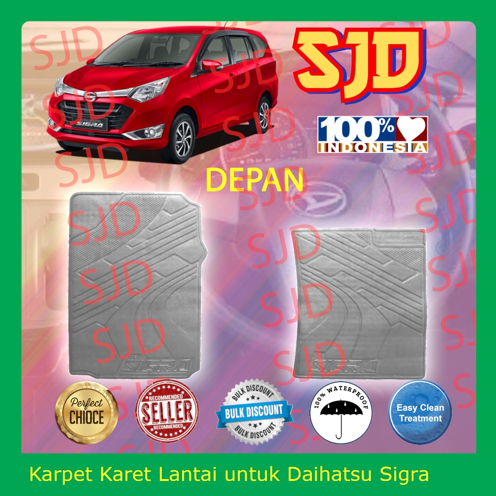 Jual Karpet Mobil Karpet Karet Lantai Mobil Daihatsu Sigra Warna Hitam Shopee Indonesia