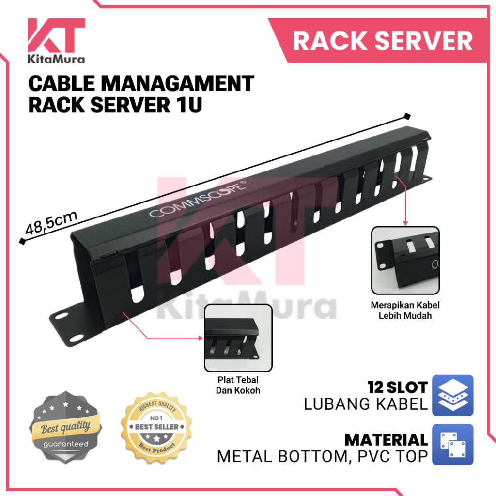 Jual Wire Management, Cable Management Rack Server 1U Horizontal ...