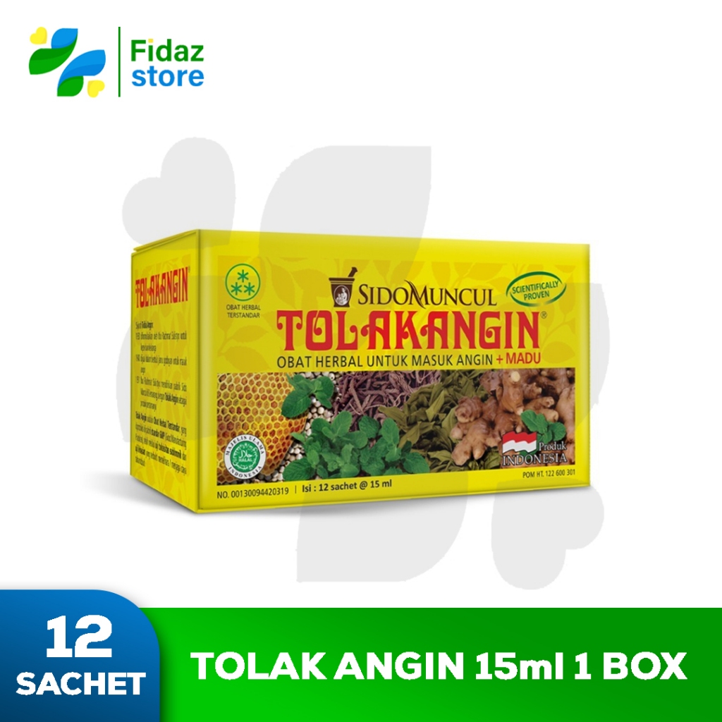 Jual Sidomuncul Tolak Angin Cair Plus Madu Kemasan Box Isi 12 Sachets