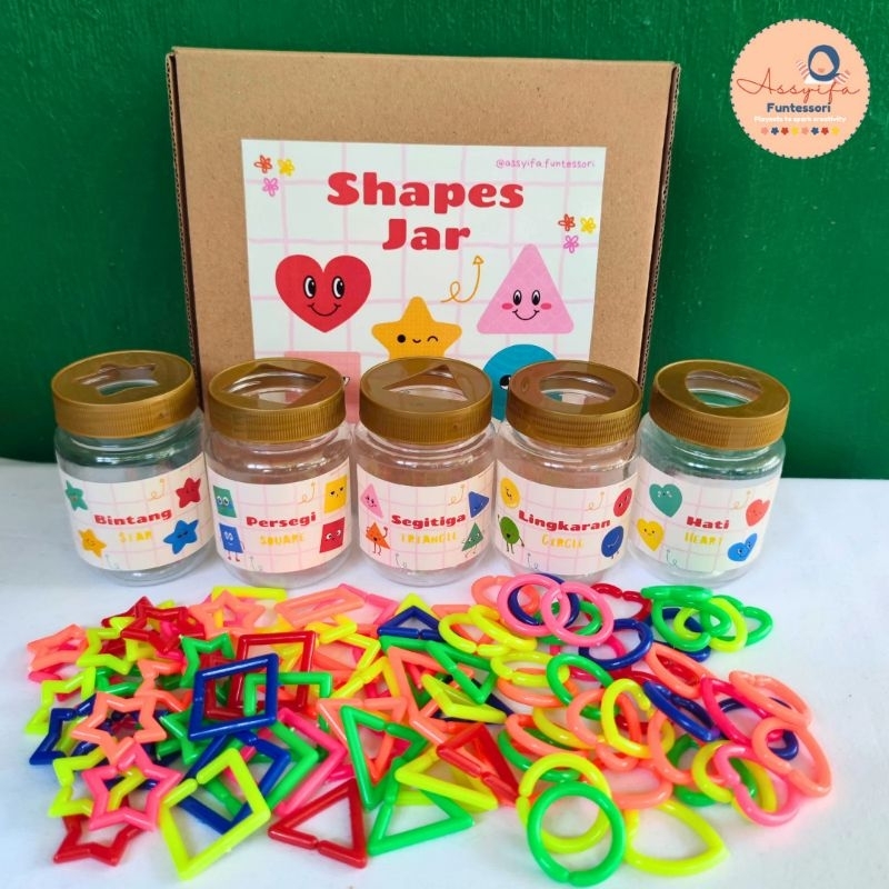 Jual shapes jars | geometric shapes busy jar | Mainan Edukasi ...