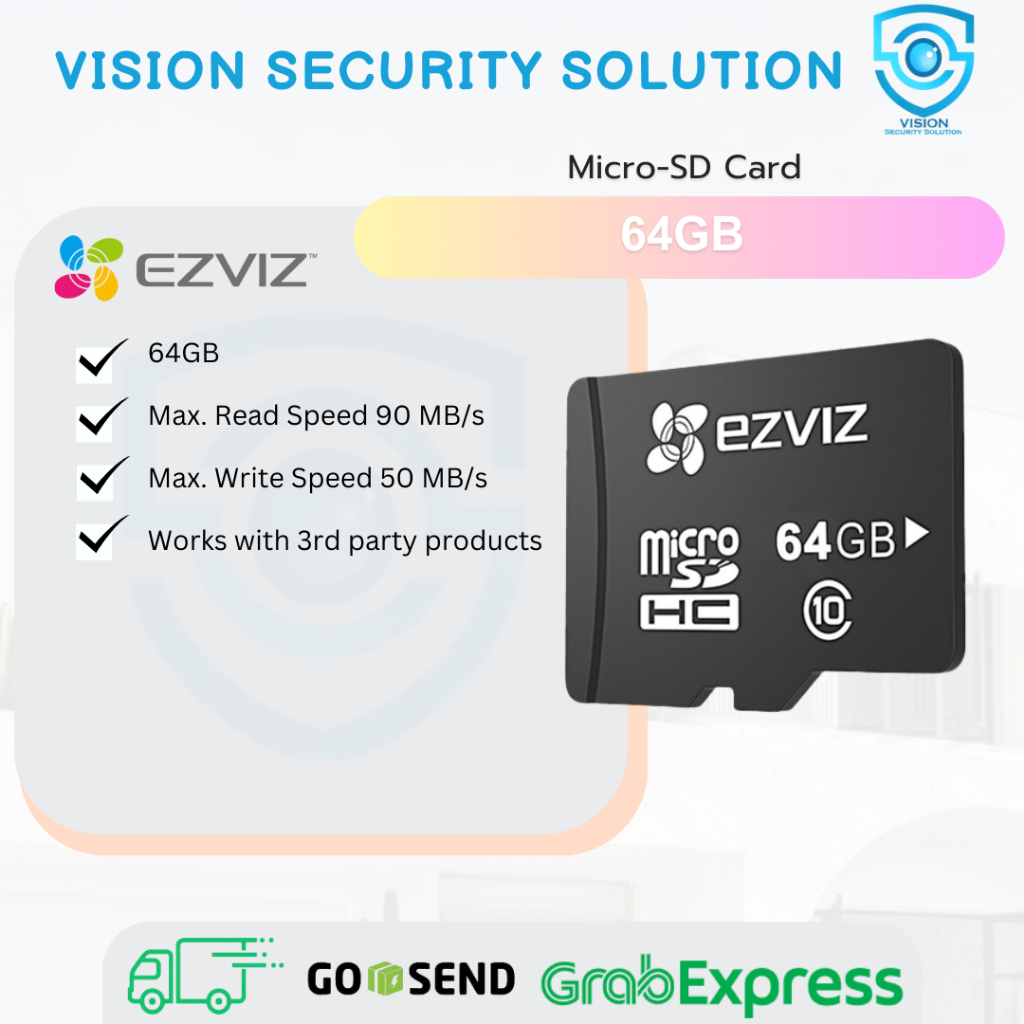 Jual Ezviz Smart Memory Card Kartu Memori MicroSD Card 64Gb UHS Class