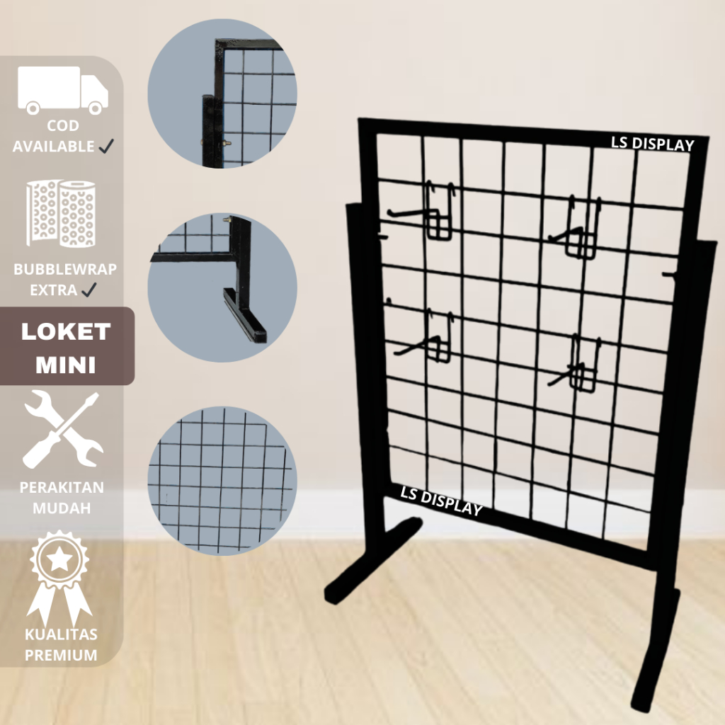 Jual Rak Aksesoris / MINI LOKET - Rak standing Ram Display gantungan ...