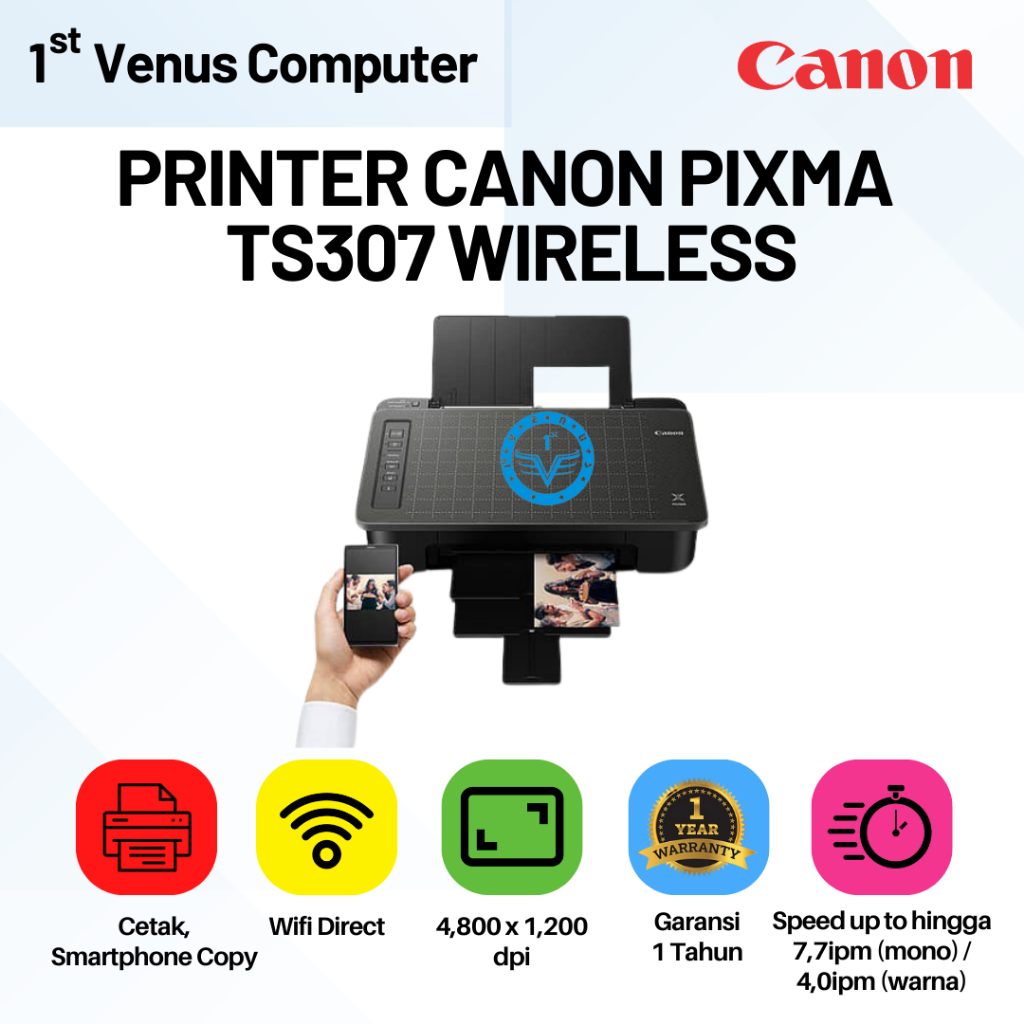 Jual PRINTER CANON PIXMA TS307 WIRELESS / PRI06-CAN | Shopee Indonesia