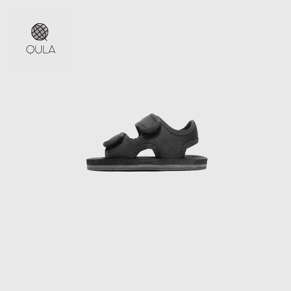 Jual QULA Kids Sandal Anak Toddler Full Black Unisex Oka Series Usia