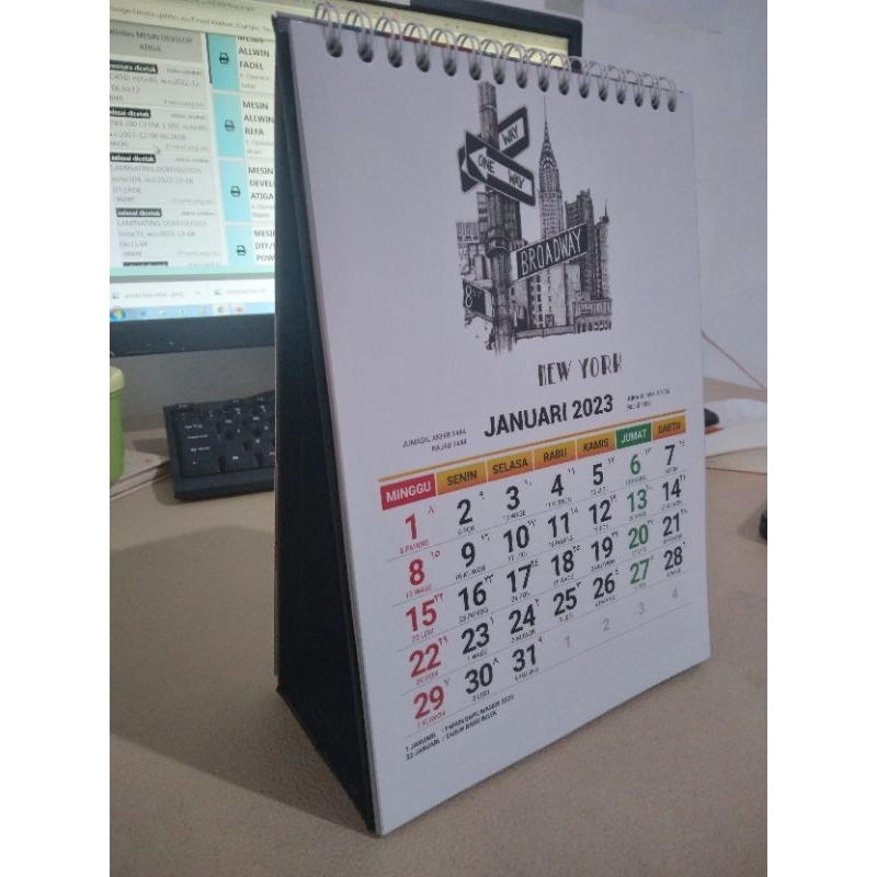 Jual Kalender Meja Custom - Kalender Duduk | Shopee Indonesia