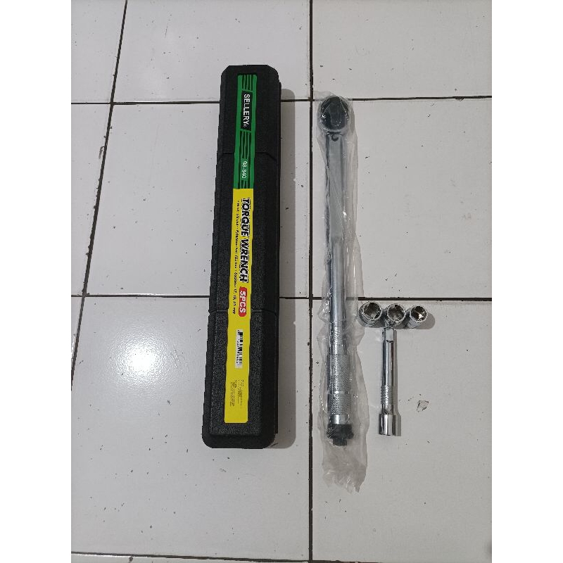 Jual Kunci Torsi Mekanik / Kunci Momen / Torque wrench Bonus Mata sock ...