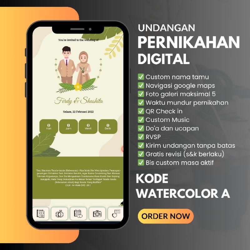 Jual Undangan Pernikahan Digital Website Full Fitur Undangan Murah