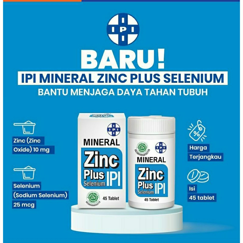 Jual Vitamin Zinc Ipi Isi 45 Tablet Vit Zink Multivitamin Mineral