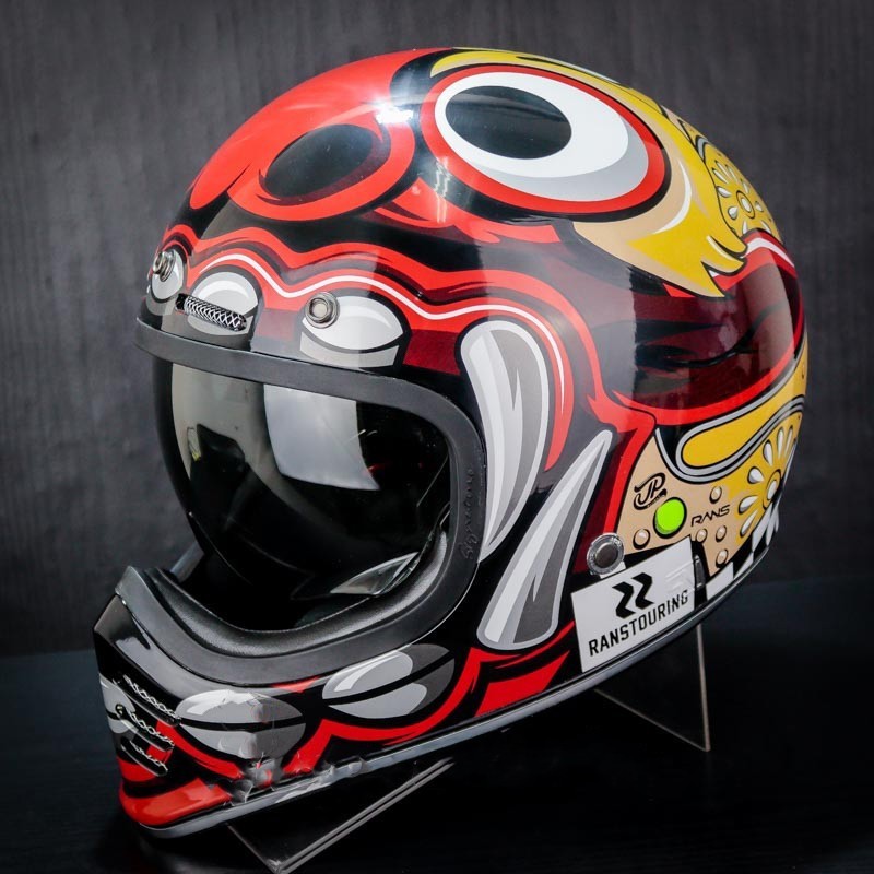 Jual HELM JPX JP SIGNATURE BARONG RANS SUPER BLACK RETRO CLASSIC ...