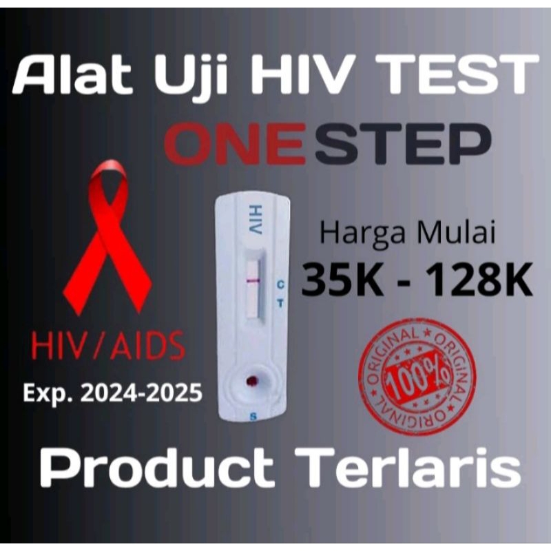 Jual Tes HIV / AIDS One Step Uji HIV Akurat Mandiri exp. 052025