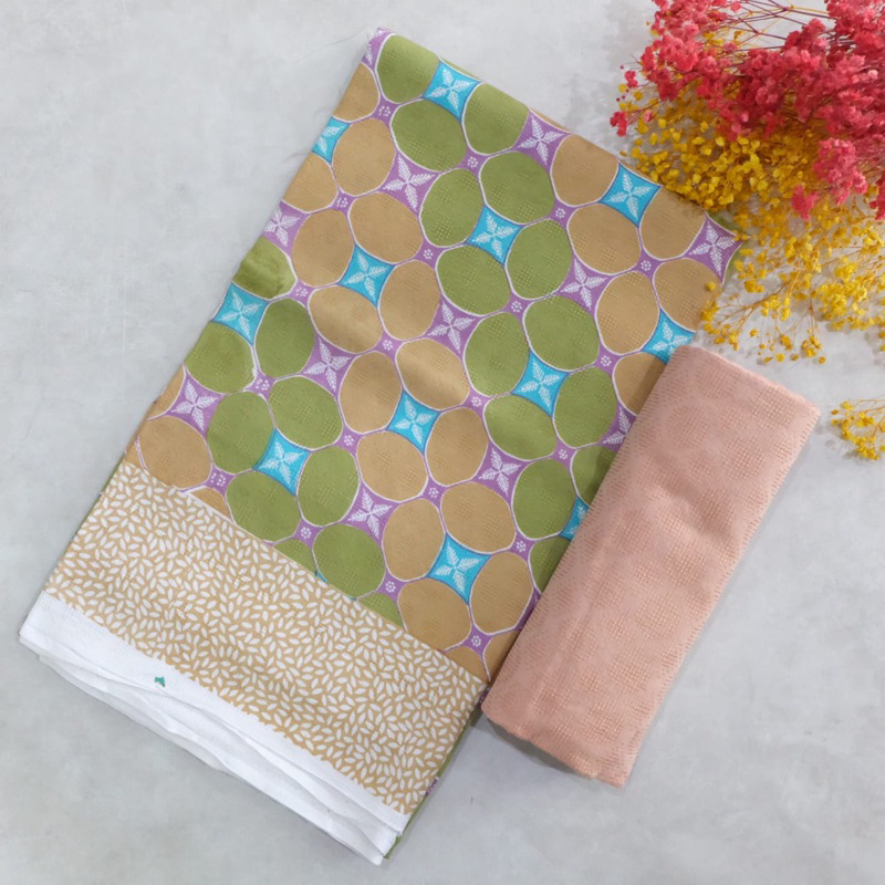 Jual kain batik doby kawung set doby polos | Shopee Indonesia