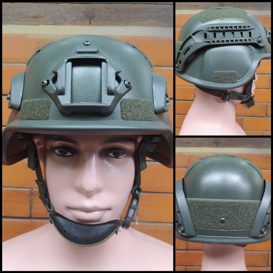 Jual Helm/Helmet Tempur Taktis M88 PASGT HIGH GRADE + Rail Attachment