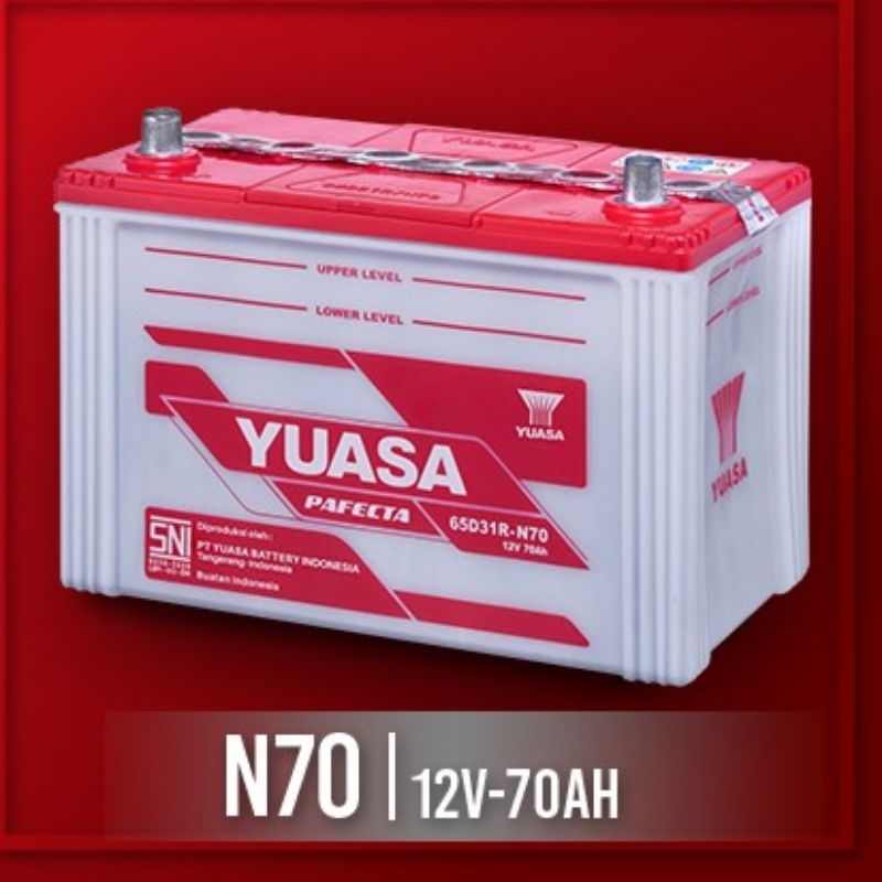 Jual aki basah accu yuasa N70 70 ampere L300 L200 Strada Pajero Kuda