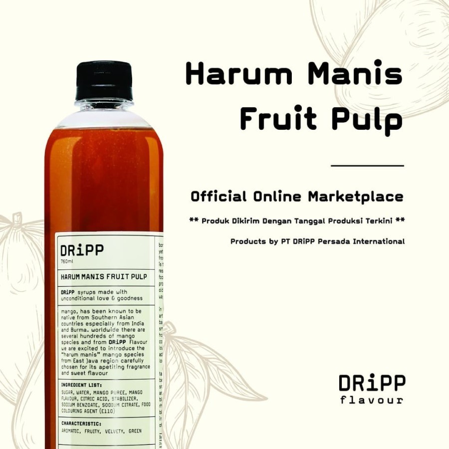 Jual DRiPP Pulp Syrup Sirup Bubur Buah 760ml | Shopee Indonesia