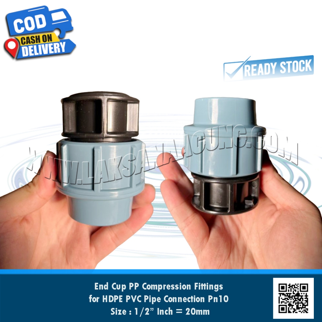 Jual End Cap hdpe compression 20mm | Tutup Dop Pipa Hdpe compression 1/ ...