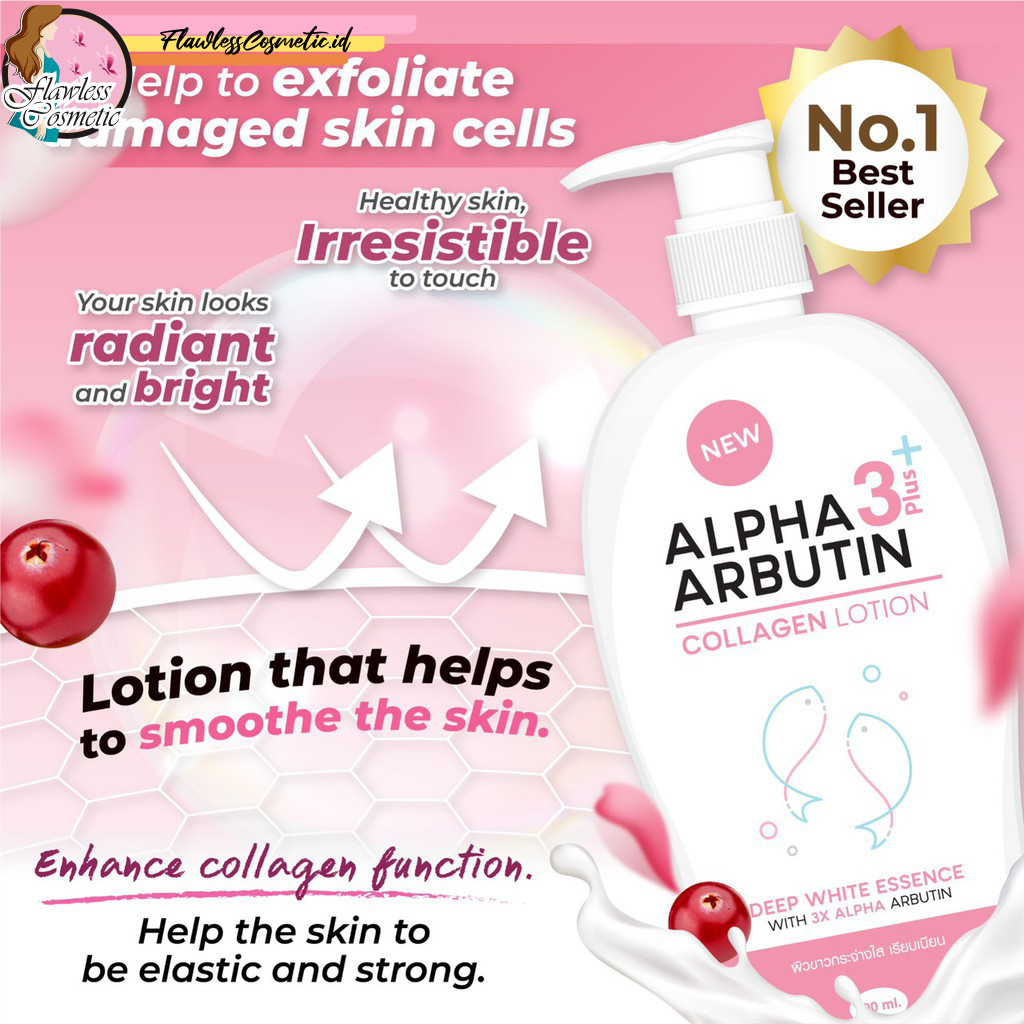 Jual Alpha Arbutin 3 Plus Collagen Whitening Lotion Thailand Hand Body ...