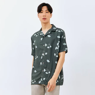 M231 Kemeja Pria Printing Hawaii Pendek Army New Terrain 3180A