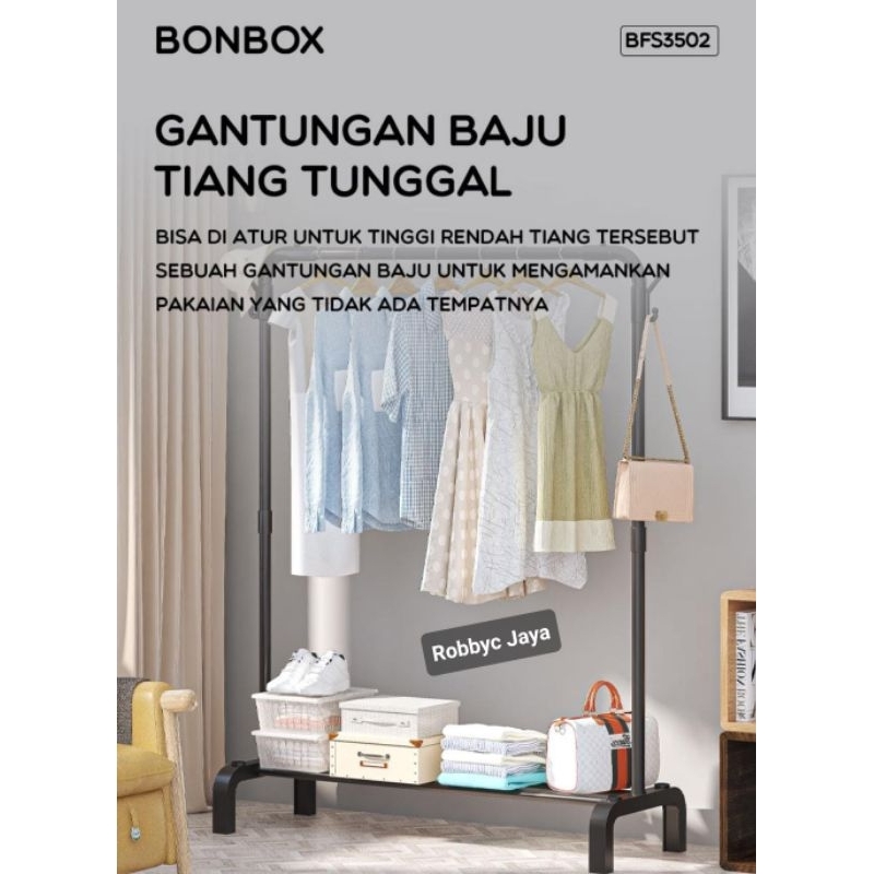 Jual BONBOX Rak Gantung Baju Gawang Jemuran | Big Stand Hanger SINGLE ...