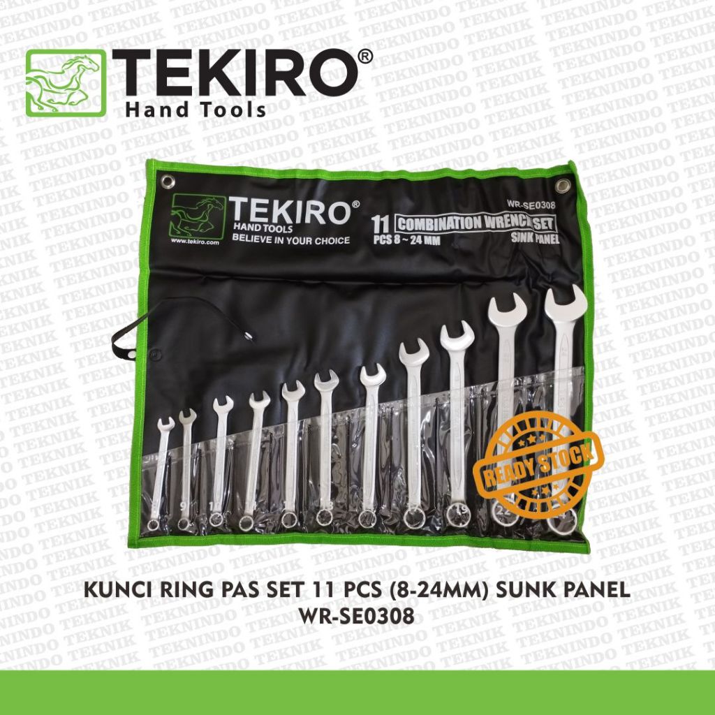 Jual Tekiro Kunci Ring Pas Set 11 PCS (8-24mm) Sunk Panel Type WR ...