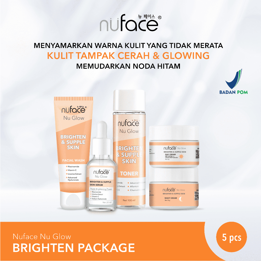 Jual Nuface Skincare Nu Glow Brighten & Supple Skin Series | Shopee ...