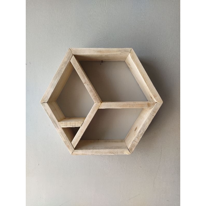 Jual Rak dekorasi dinding hexagonal | Shopee Indonesia