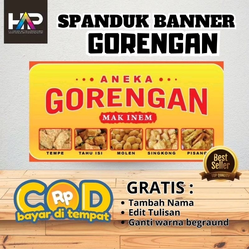 Jual SPANDUK BANNER JUALAN GORENGAN | Shopee Indonesia