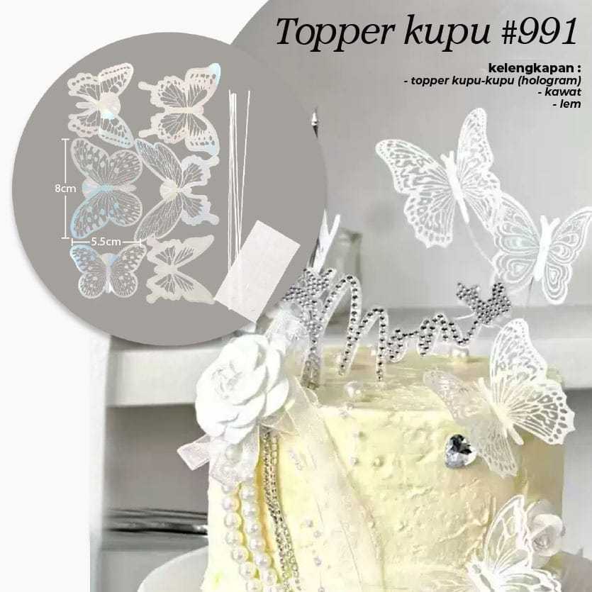 Jual Topper Kupu 991| 992| 993| Topper Kue ( 1 Bal 12 Set ) | Shopee ...