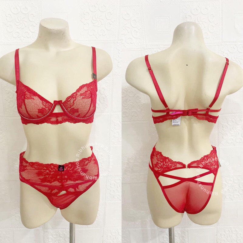 Jual La Senza Original Unlined Lace Bra Set No Push Up Size