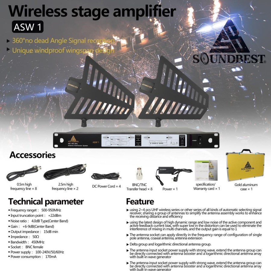 Jual SOUNDBEST Antena Divider ASW-1 Garansi Resmi | Shopee Indonesia