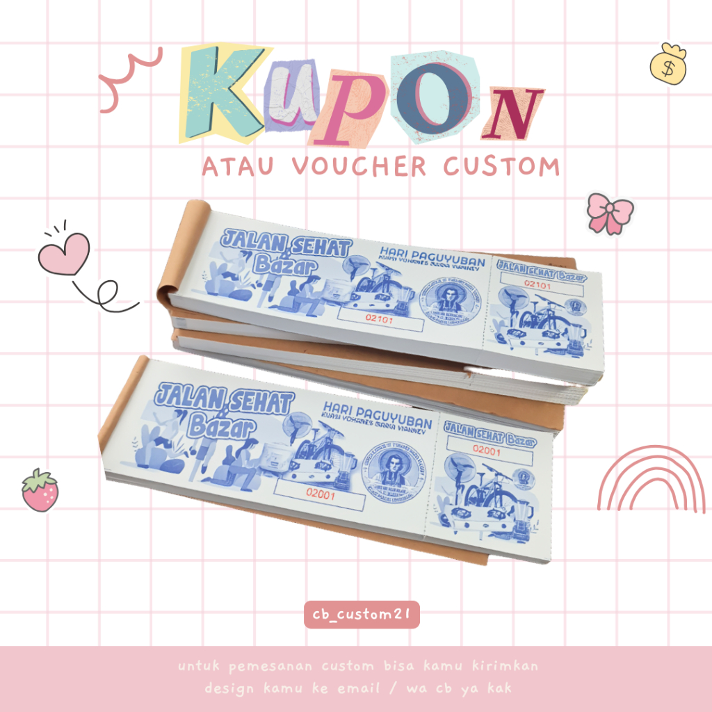Jual Kupon / Voucher Custom ( Per Rim ) | Shopee Indonesia