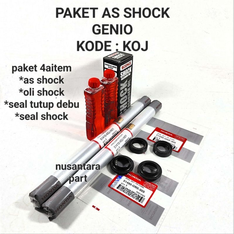 Jual Paket As Shock Depan Genio Oli Shock Seal Debu Seal Shock Genio