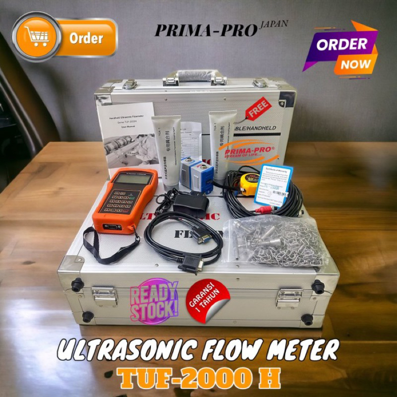 Jual Ultrasonic Flow Meter TUF2000H 15-100mm Liquid Tester Meter TUF ...