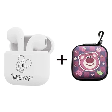 Disney Pro4 FX 951B Lucu TWS Headset Bluetooth 5.3 Mini Earphone HiFi Stereo Mic Volume Control