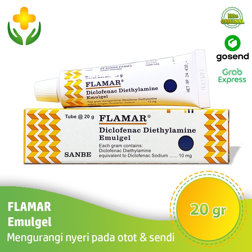 Jual Flamar Gel 20 gr Gel Nyeri Sendi Nyeri Otot Radang Sendi Flamar
