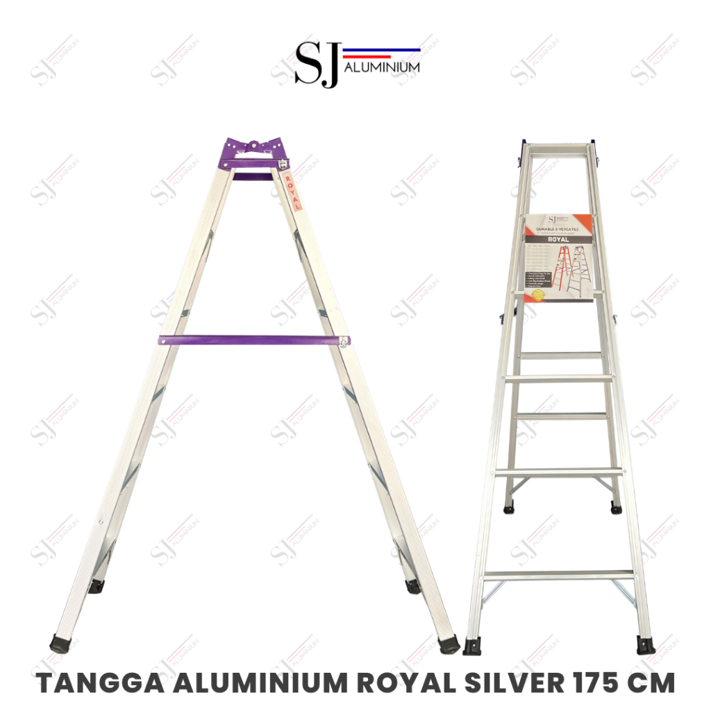 Jual ROYAL - Tangga Lipat Aluminium Ladder Silver / Multifungsi ...