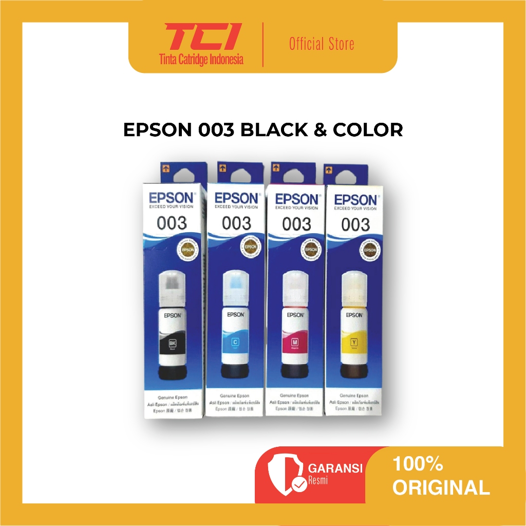 Jual Tinta Epson 003 Black & Color Original | Shopee Indonesia