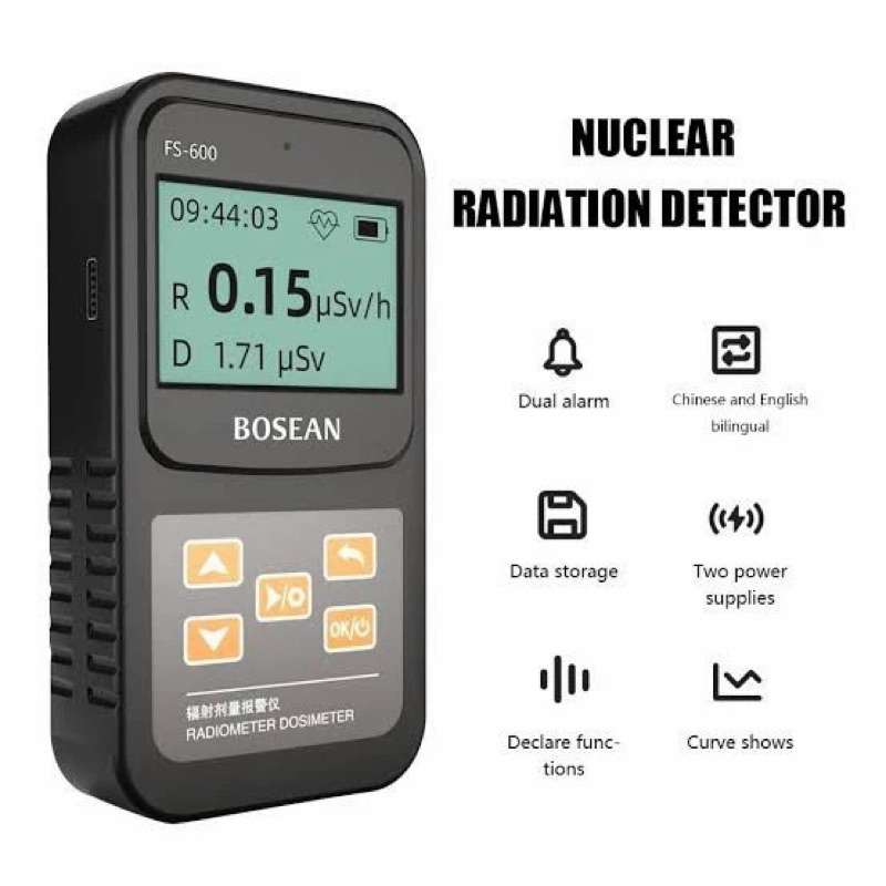 Jual Nuclear Radiation Detector Xray Beta Dosimeter FS600 Bosean ...