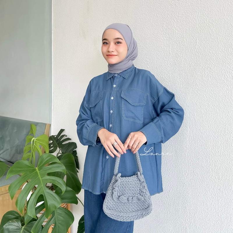 Jual Poly Kemeja Basic Oversize | Shopee Indonesia