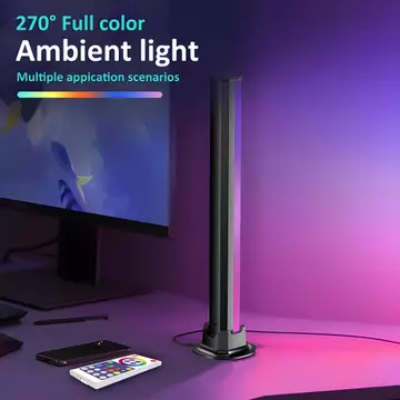Lampu LED Magic Color Dekstop Gaming RGB Light Bar Strip Rechargeable AH087