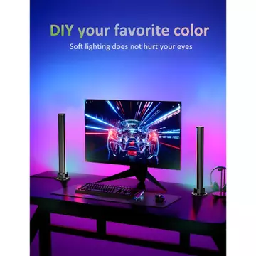 Lampu LED Magic Color Dekstop Gaming RGB Light Bar Strip Rechargeable AH087