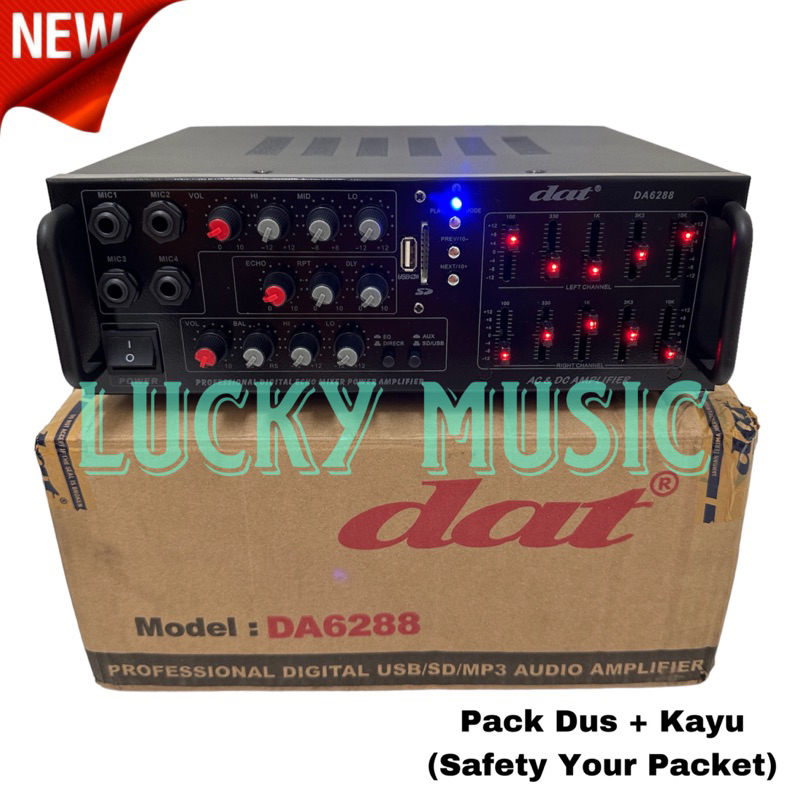 Jual Amplifier Dat 6288 Original Bluetooth DA 6288 | Shopee Indonesia