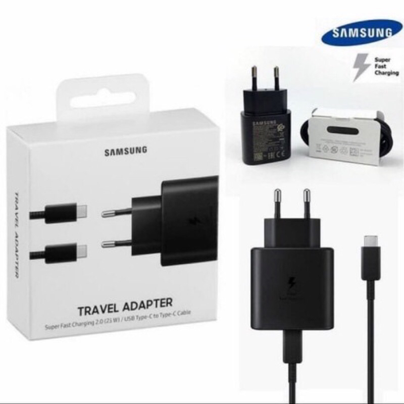 Jual CHARGER SAMSUNG Type C ORIGINAL SUPER FAST CHARGING 45 WATT BLACK ...