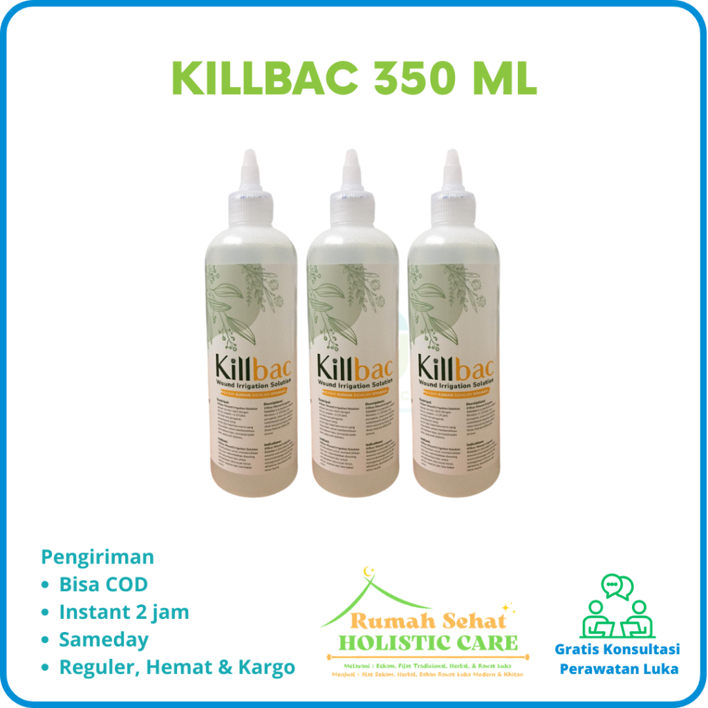 Jual Killbac 350 ml / Wound Irrigation Solution / Pencuci luka | Shopee ...