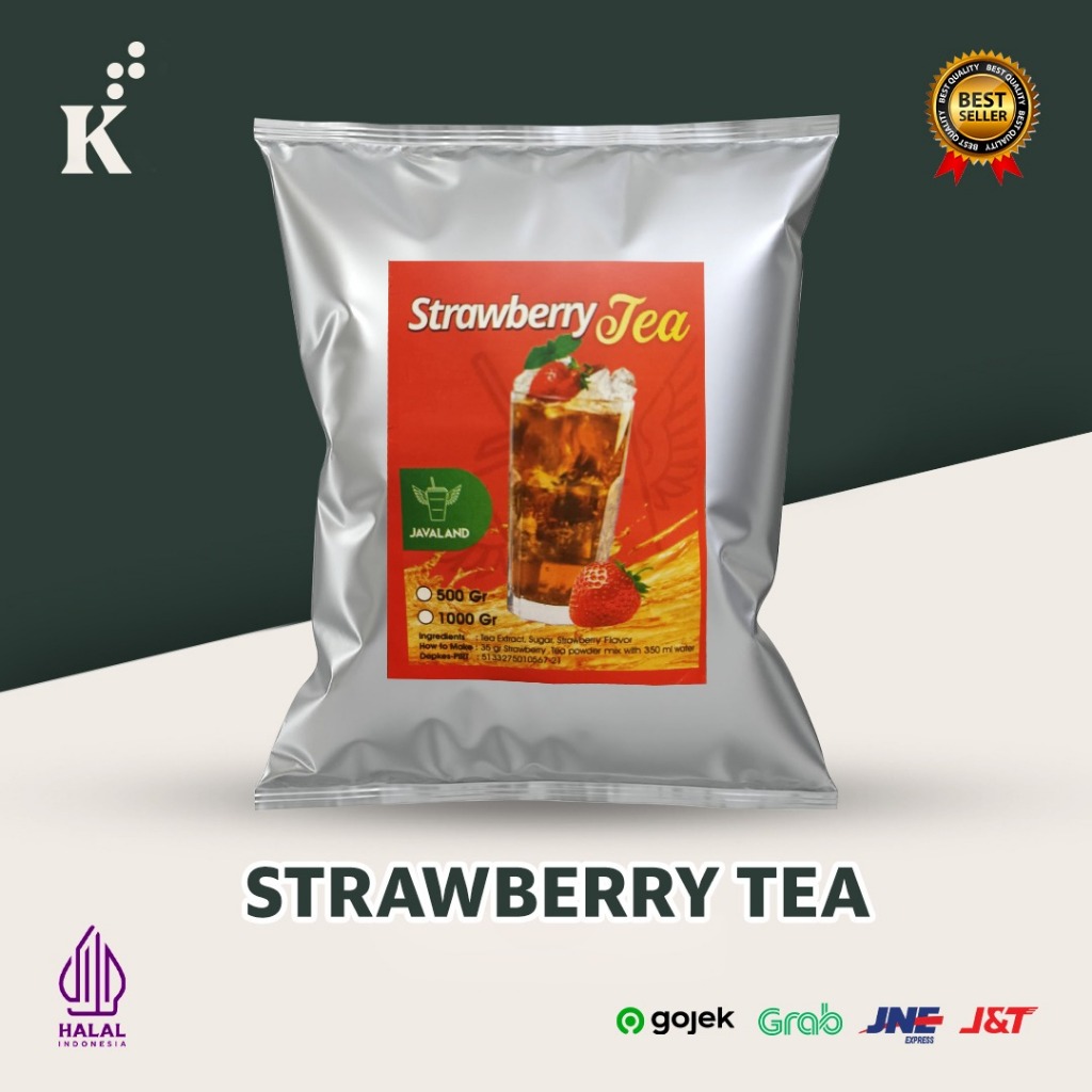 Jual Bubuk Minuman Bubble Powder Drink Strawberry Tea ORIGINAL Javaland ...