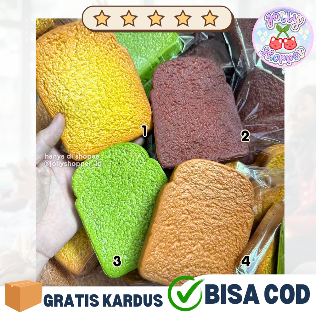 Jual [READY STOCK] Squishy Roti Tawar Susu Manis 4 Warna / Mainan BNIP ...
