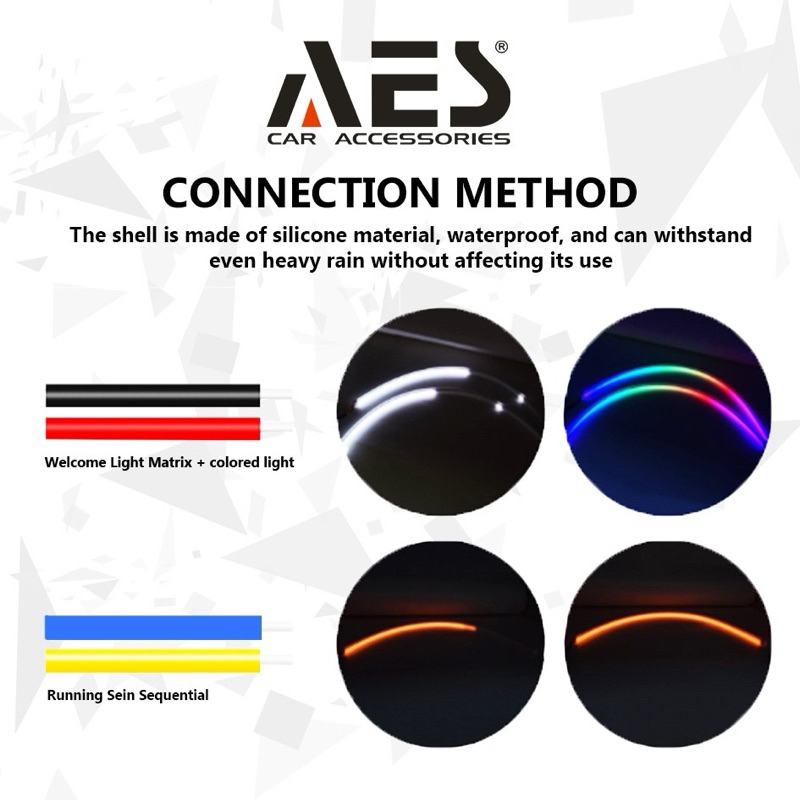 Jual AES DRL RGB HURACAN SOFTLED 30cm 60cm 80cm AES DAY RUNNING LIGHT ...