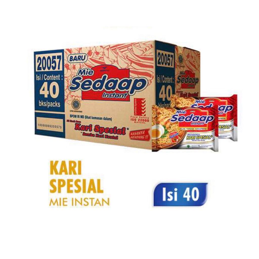 Jual Mie Sedaap Mie Instan Kari Special 75g 1 Dus Isi 40 Bungkus Shopee Indonesia 