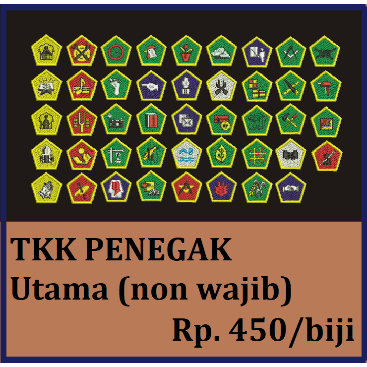 Jual TKK Utama Penegak Non Wajib (badge bordir) | Shopee Indonesia